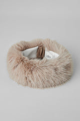 Opulent Faux Fur Wintersun Headband - Oat