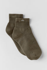 Quarter Crew Street Sock - Olive Tree