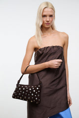 Dani Mini Shoulder Bag | Espresso Studs