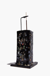 Ceramic Tower Incense Holder | Midnight Confetti Glaze