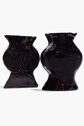 Ceramic Vase Bookends | Black