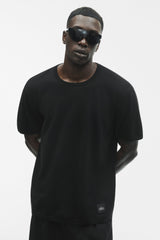 Cotton Cashmere Ever Soft Short Sleeve Crew - Black