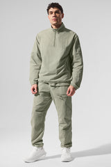 Light Weight Takeaway Track Pullover - Limestone