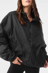 Latitude Light Weight 1/2 Zip Pullover Jacket - Black
