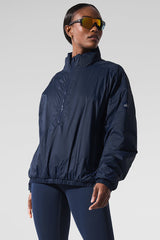 Latitude Light Weight 1/2 Zip Pullover Jacket - Navy