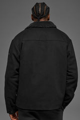 Canvas Utility Shacket - Black