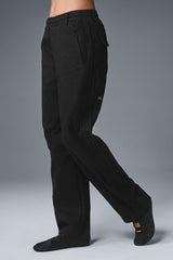 Edition Sueded Straight Leg Pant - Black