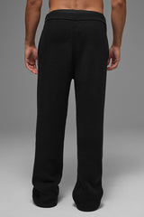 Domain Rib Knit Sweatpant - Black
