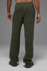 Domain Rib Knit Sweatpant - Green Olive