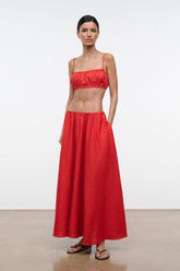 FIORE LINEN TOP | TOMATO