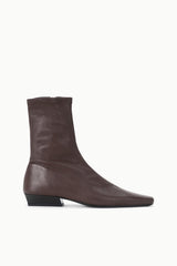 Wally Sock Flat Ankle Boot | Espresso