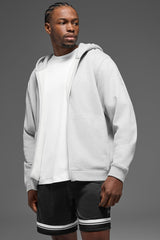Renown Heavy Weight Full Zip Hoodie - Athletic Heather Grey