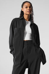 Dreamscape Button Down Long Sleeve - Black