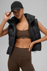 Gold Rush Puffer Vest - Black