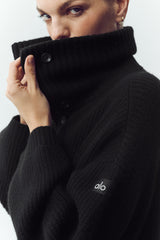 Cashmere Northstar Long Cardigan - Black