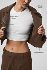 Cropped Cosmopolitan Jacket - Espresso