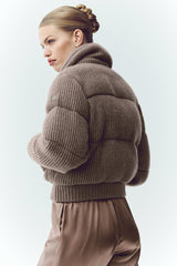 Cashmere Northstar Sweater Puffer - Alpine Cocoa Heather