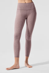 Alosoft High-Waist 7/8 Highlight Legging - Dark Pink Quartz Heather