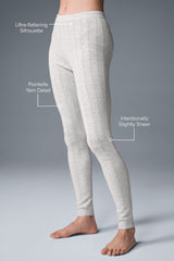 Pointelle Sweater High-Waist Be Mine Legging - Light Grey Heather