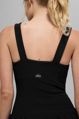 Alosoft Break Point Tennis Dress - Black