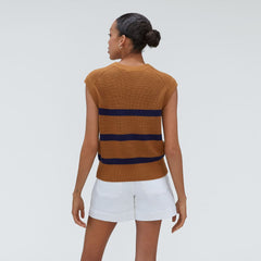 The Cotton Summer Sweater Tank | Caramel