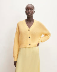The Alpaca V-Neck Cropped Cardigan | Raffia
