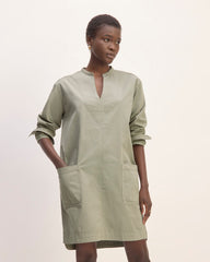 The Long-Sleeve Utility Mini Dress | Sage Green