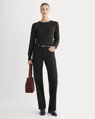 Slim-Fit Crew in Cozy Waffle | Black