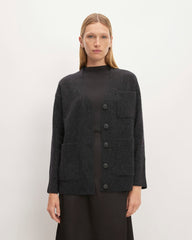 The Cozy-Stretch Relaxed Cardigan | Charcoal