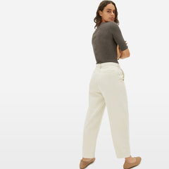 The Luxe Micro-Rib Scoop-Neck Tee | Heathered Fatigue