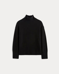 The Boxy Turtleneck in Cashmere | Black
