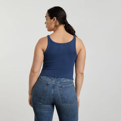 The Pima Micro-Rib Short Tank | Dark Royal