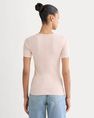 The Luxe Rib Crew | Soft Rose