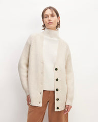 The Felted Merino Cocoon Cardigan | Heathered Oat