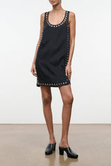 Cara Dress | Black Studs