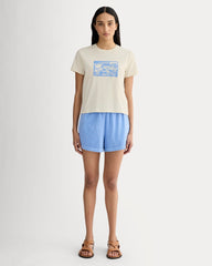 The Everlane x Parks Project Box-Cut Tee | Natural / Granada Sky Blue