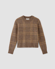 The Alpaca Cropped Crewneck Sweater | Cocoa / Tiger's Eye