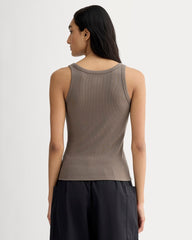 The Shimmy Scoop-Neck Tank | Taupe