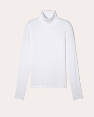 The Luxe Rib Turtleneck | White