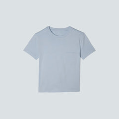 The Box-Cut Tee in Essential Cotton | Mist | Pocket