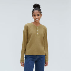 The Organic Cotton Waffle Henley | Fennel Seed