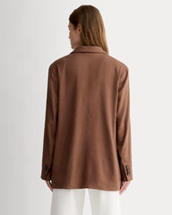 The Oversized Blazer in Stretch Linen | Cedarwood