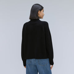 The Cashmere Ribbed Turtleneck | Black
