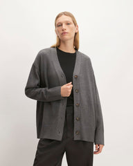 The Organic Cotton Cardigan | Heathered Charcoal