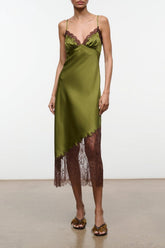 LARA SILK DRESS | PEAR