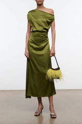 PHARE SILK DRESS | PEAR
