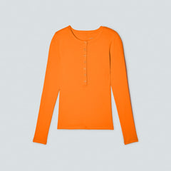 The Luxe Rib Henley | Turmeric