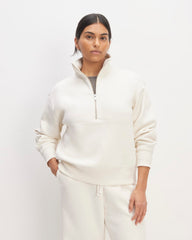 The ReTrack Half-Zip Sweatshirt | Bone