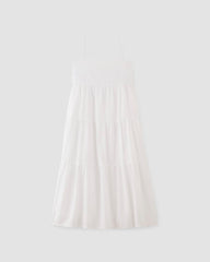 The Gauze Tiered Dress | White