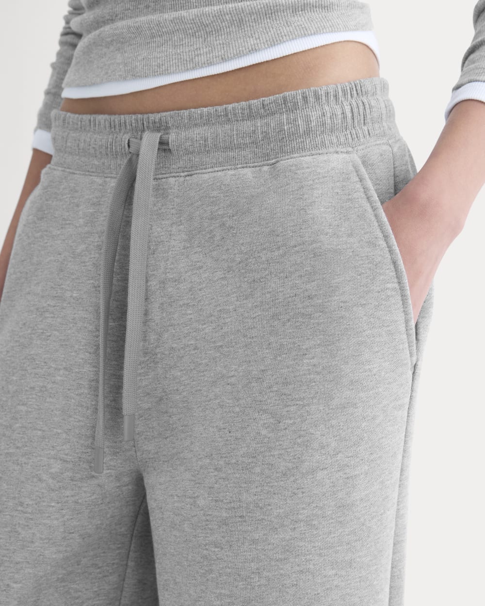 Luxe Fleece Wide-Leg Sweatpant | Vintage Heather Grey